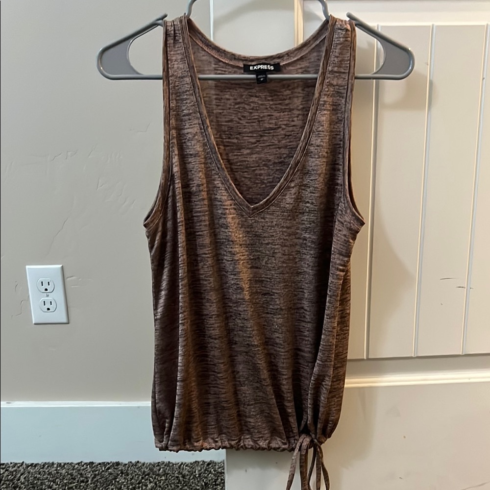 Express V-Neck Pinkish/Brown Tank Top